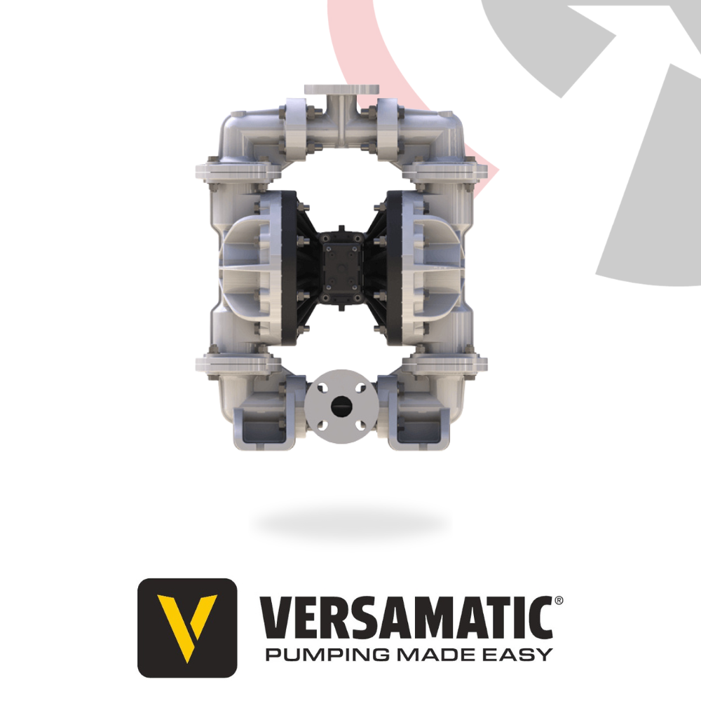 Versamatic 1 1/2" (38mm) E4 Bolted Polypropylene AODD Pump | Air Operated Diaphragm Pump
