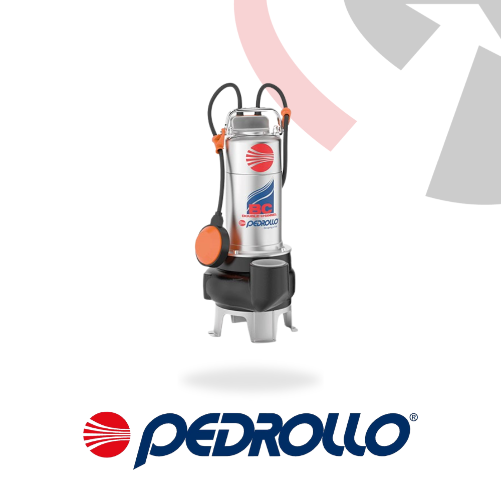 BC Pedrollo Pump - Submersible Double-Channel for Medium Solids