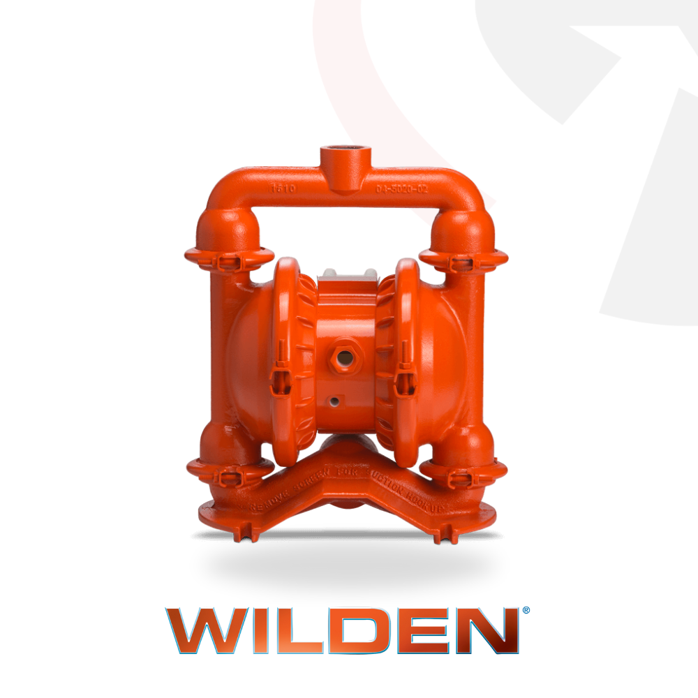 Wilden P4 Pro-Flo clamped iron air operated double diaphragm pump for industrial fluid transfer, chemical handling and process applications