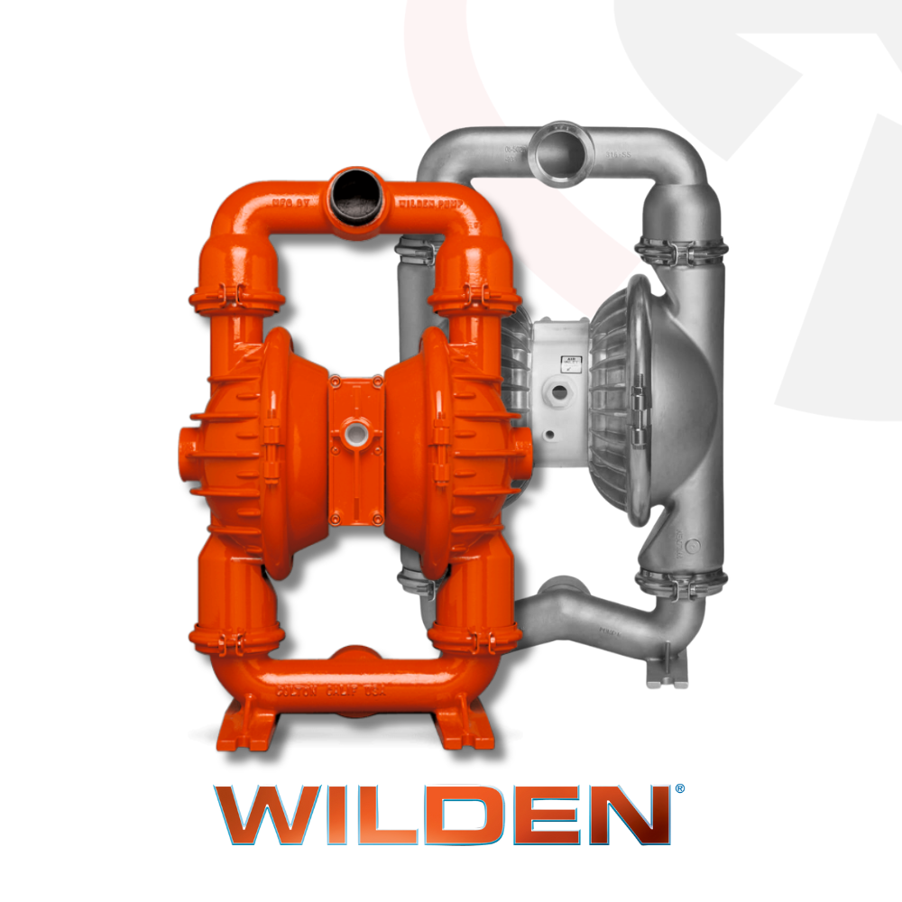 Wilden P8 Pro-Flo clamped metal air operated double diaphragm pump for industrial fluid transfer, slurry handling and process applications
