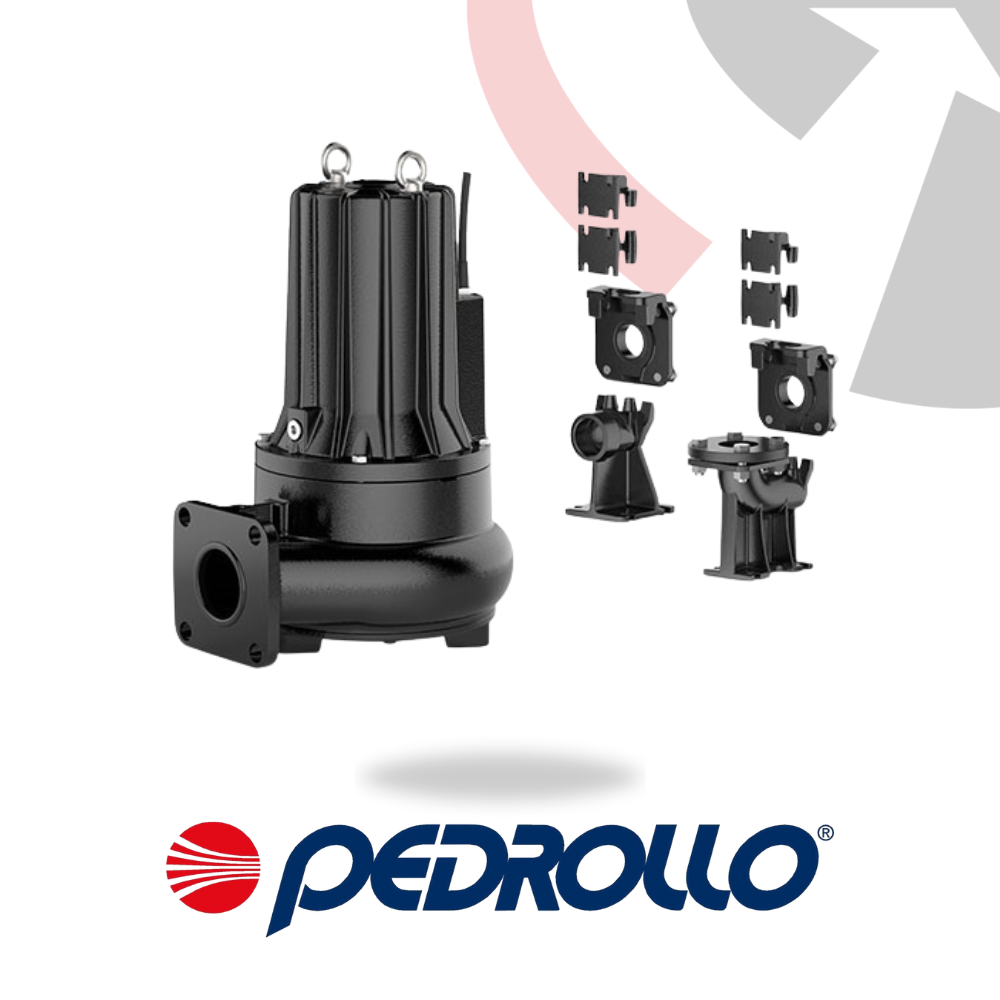 Pedrollo VXC-F submersible vortex pump for sewage water and drainage applications handling suspended solids