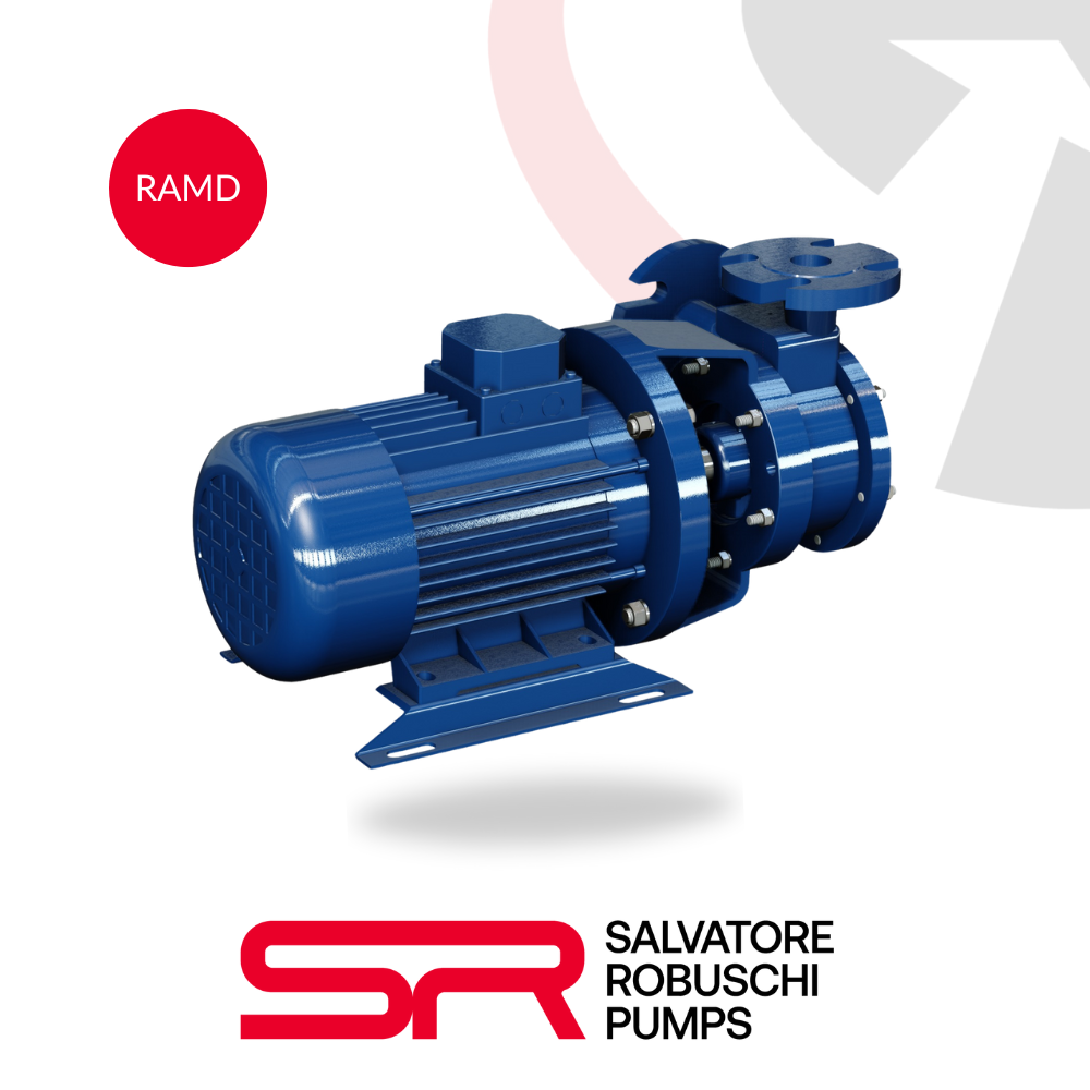 Salvatore Robuschi RAM RAMD RAME two-stage peripheral impeller pump for clean water transfer, boosting and industrial process systems.
