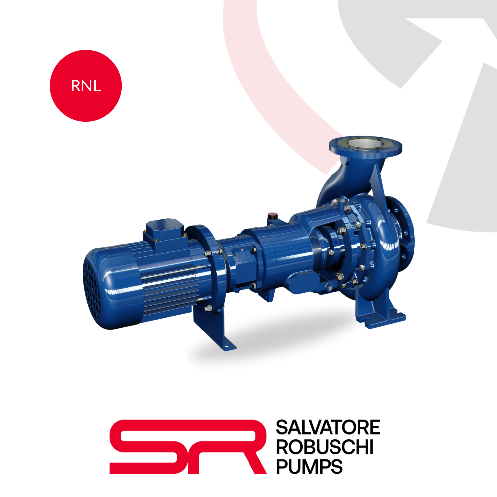 Salvatore Robuschi RNL long-coupled centrifugal pump for process water transfer, industrial circulation and plant systems.
