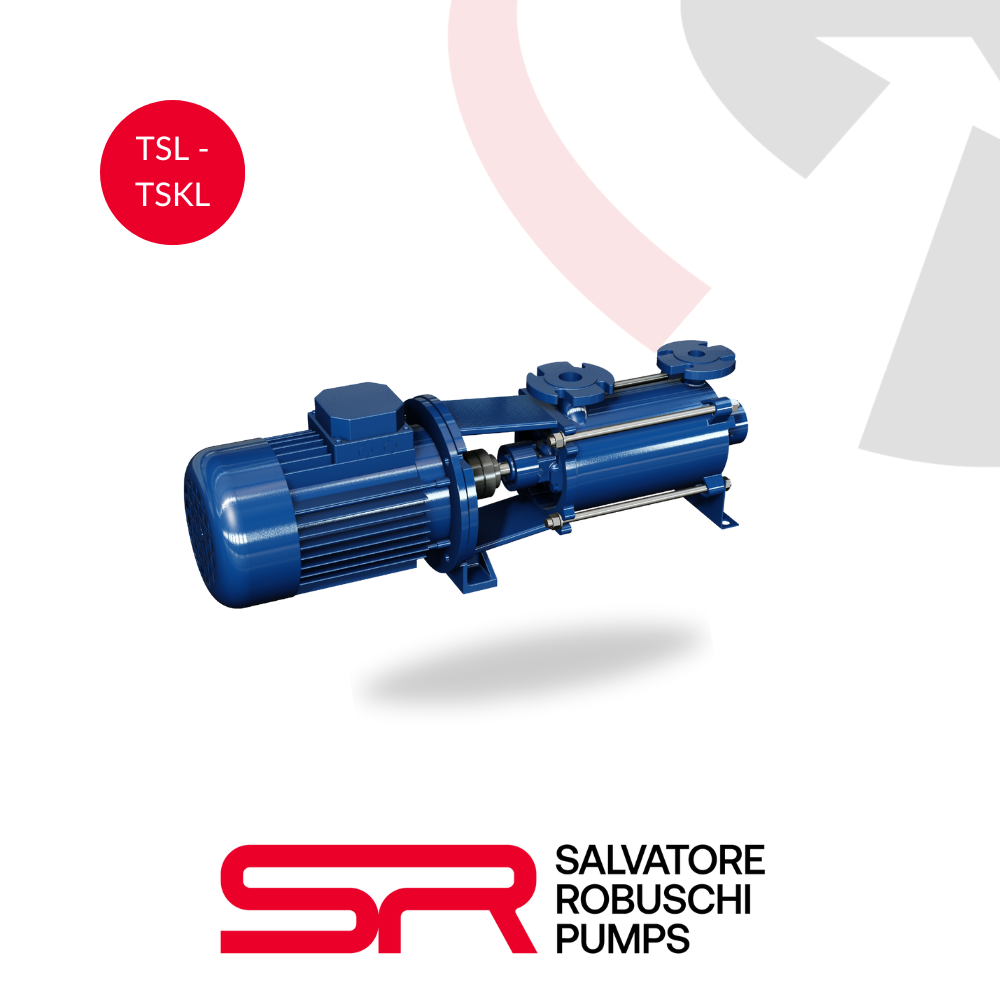 Salvatore Robuschi TS TSK TSL multistage centrifugal pump with closed impeller for clean water transfer, pressure boosting and industrial systems.
