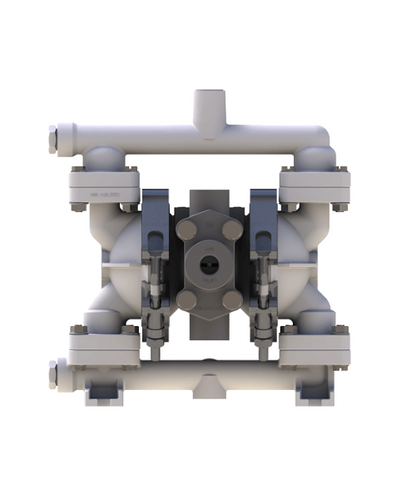 Versamatic 1/4 inch clamped plastic air operated double diaphragm pump range for chemical dosing, OEM equipment and industrial fluid transfer