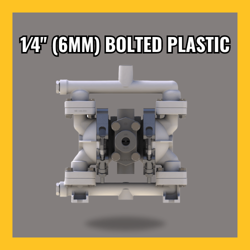1/4" (6mm) Clamped Plastic AODD Versamatic Pump