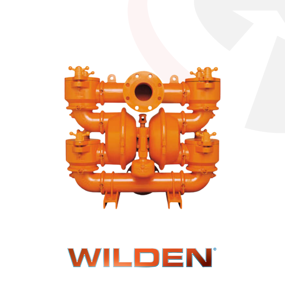 An orange Wilden T20 Turbo-Flo clamped metal AODD pump